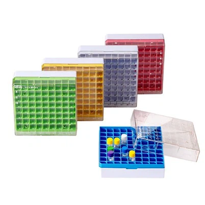 25-plats 100-plats 81-plats PC kryogen förvaringslådor för 1-2ml Cryovials