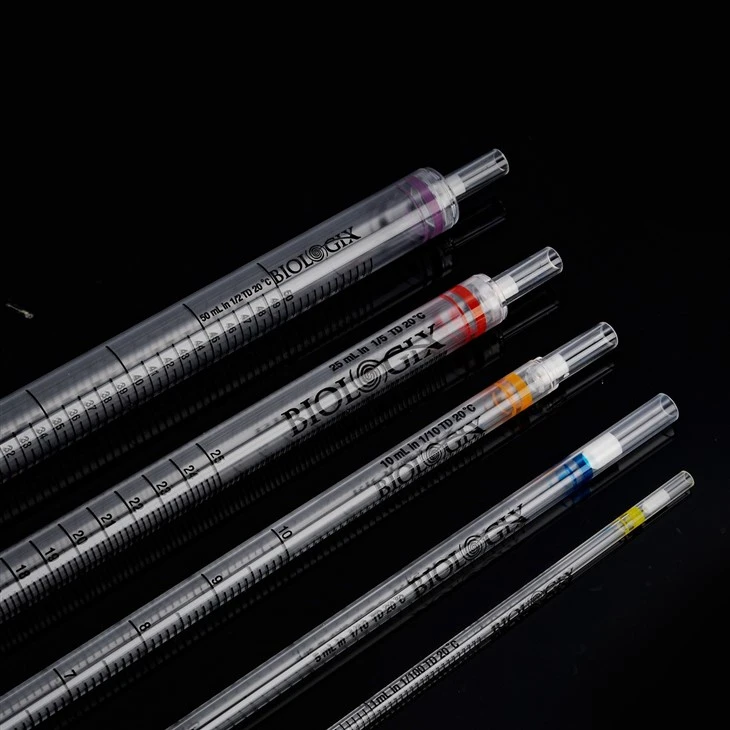 China 1/2/5/10/25/50ml Serological Pipettes Supplier